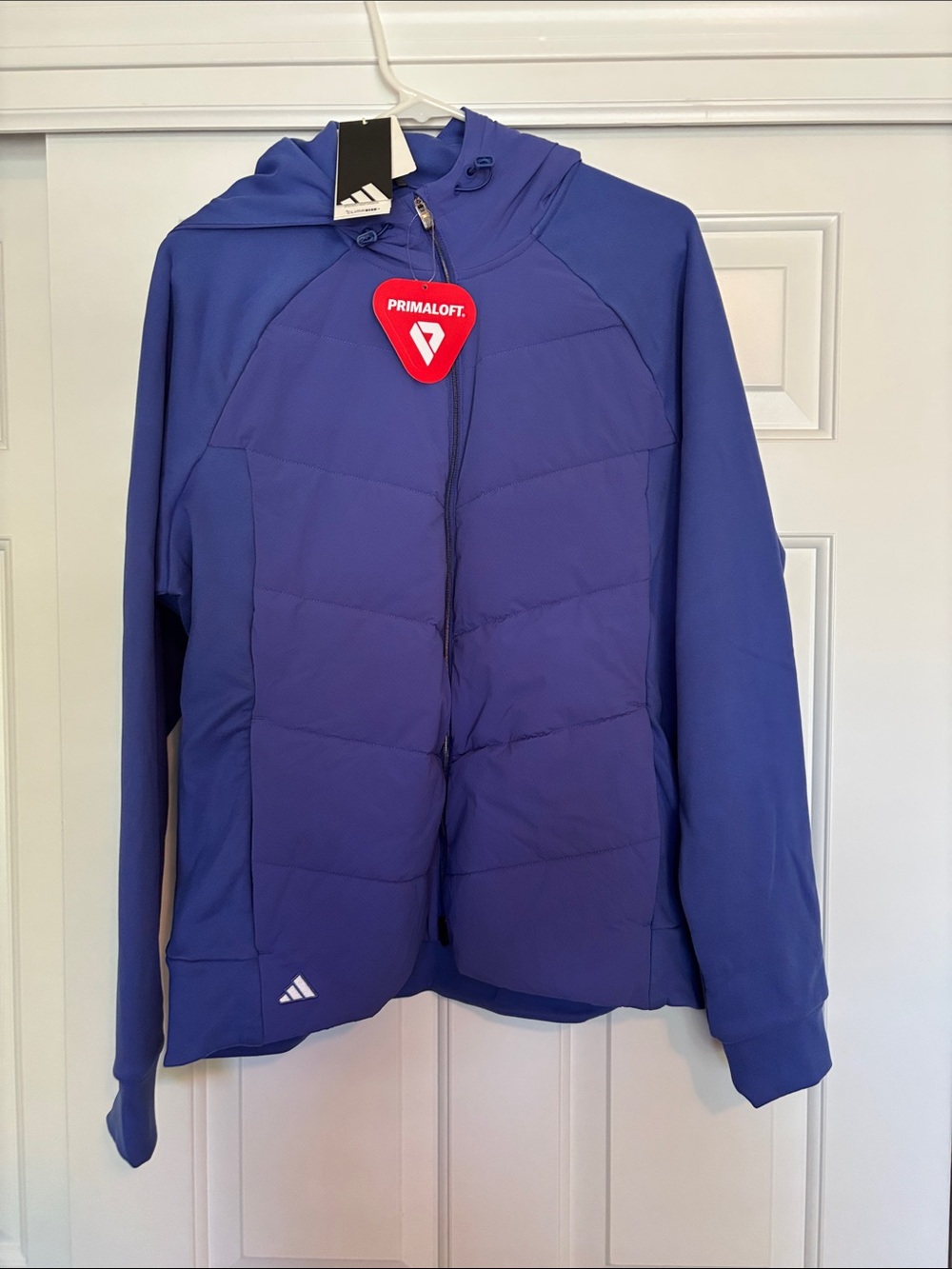 Adidas ladies' Purple Hooded Insulated Jacket nwt size large